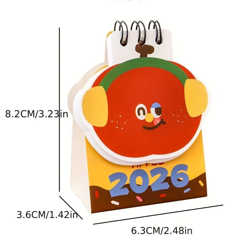 2026 Random Color Mini Cute Apple Desktop Calendar Ornament for Daily Reminders Christmas Gift - Image 3