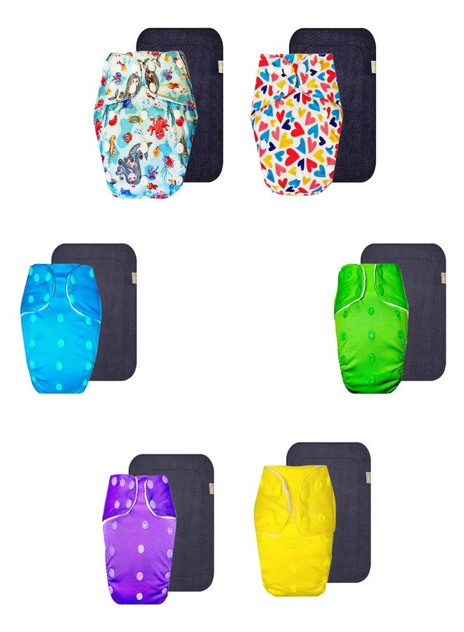 حفاضات دمبلدو القماشية الممتازة مع حشوة رمادية (عبوة من 6 قطع) | ملائمة ومريحة | تسمح بمرور الهواء | سريعة الجفاف | موثوق بها من قبل الأمهات | من 3 أشهر إلى 3 سنوات | للجنسين - Image 1