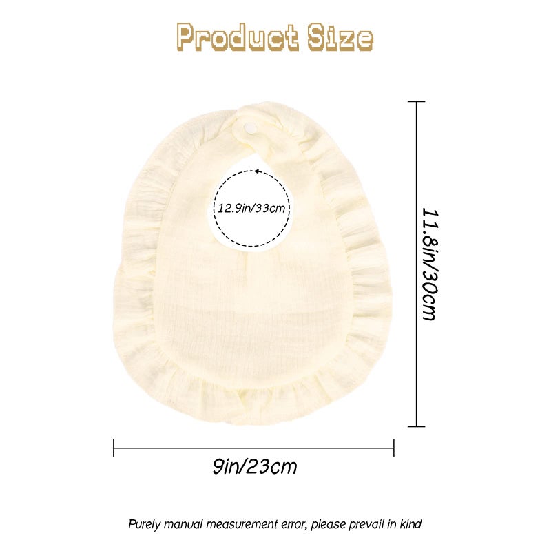 MUSBUY Baby Bibs Muslin Drool Teeth Drooling Teething Bibs 4-Layer 100% Cotton for Boys Girls Absorbent Soft Breathable - Image 2