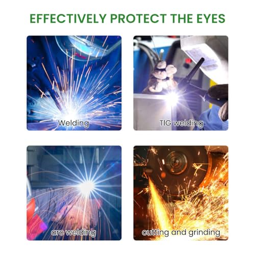 Serplex® Welding Goggles, Welding Eyeglasses with Head Strap Solar Powered Auto Darkening Welding Glasses with 15 Replacement Lens Anti-glare Protective Welder Glasses for Electric Work, Grinding - Image 5