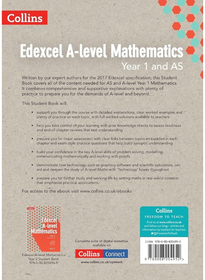 Collins Edexcel A-Level Mathematics - Edexcel A-Level Mathematics Student Book Year 1 and as