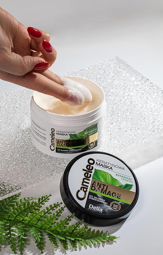 Cameleo Keratin Shampoo for Damaged Dry Brittle Hair Excellent Repair Treatment Care with Biomimetic Keratin Argan Oil Thermo Protect Salt Paraben Free 250ml - Image 2