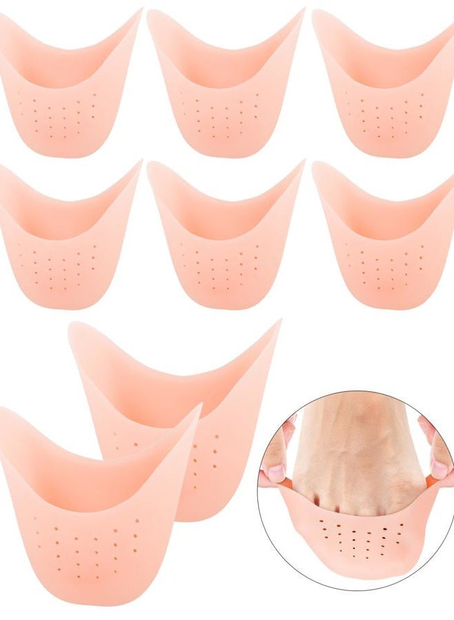 BLATOWN 8Pcs BLATOWN Silicone Toe Protectors Toe Covers for Women Men Shoe Filling, Gel Toe Pads Toe Cushions with Breathable Hole for Pain Relief Fit for High Heel, Ballet, Point Shoes (Beige) - Image 1