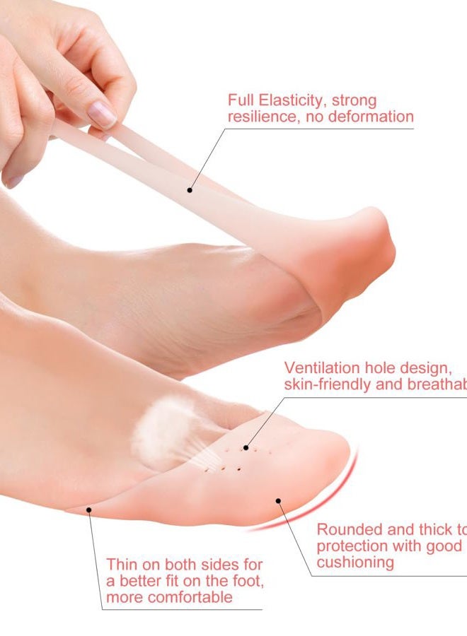 BLATOWN 8Pcs BLATOWN Silicone Toe Protectors Toe Covers for Women Men Shoe Filling, Gel Toe Pads Toe Cushions with Breathable Hole for Pain Relief Fit for High Heel, Ballet, Point Shoes (Beige) - Image 3
