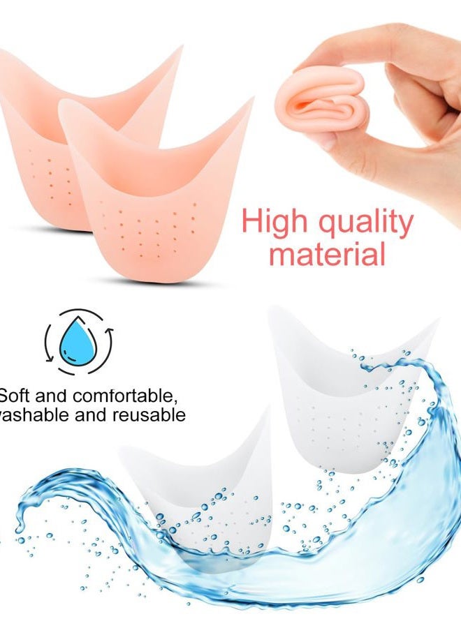 BLATOWN 8Pcs BLATOWN Silicone Toe Protectors Toe Covers for Women Men Shoe Filling, Gel Toe Pads Toe Cushions with Breathable Hole for Pain Relief Fit for High Heel, Ballet, Point Shoes (Beige) - Image 5