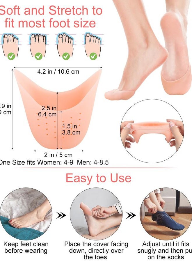 BLATOWN 8Pcs BLATOWN Silicone Toe Protectors Toe Covers for Women Men Shoe Filling, Gel Toe Pads Toe Cushions with Breathable Hole for Pain Relief Fit for High Heel, Ballet, Point Shoes (Beige) - Image 2