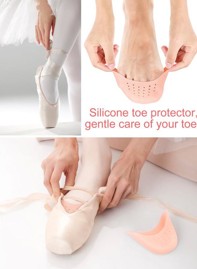 BLATOWN 8Pcs BLATOWN Silicone Toe Protectors Toe Covers for Women Men Shoe Filling, Gel Toe Pads Toe Cushions with Breathable Hole for Pain Relief Fit for High Heel, Ballet, Point Shoes (Beige) - Image 4