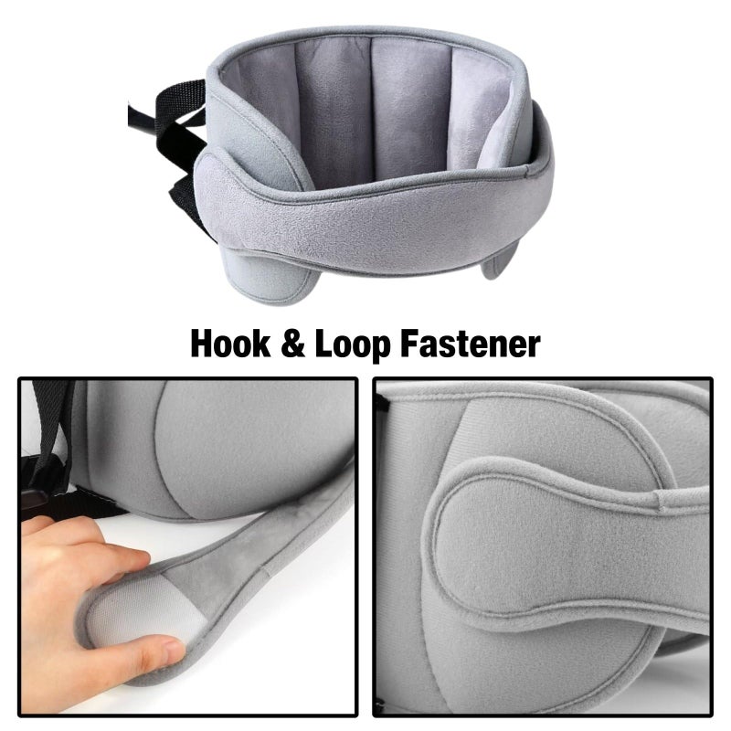 PandaEar Car Seat Toddler Head Support, Adjustable Baby Carseat Head Holder Strap for Car Seat Stroller, Soft Neck Relief Band for Kids Infants Comfortable Travel Sleep - Image 3