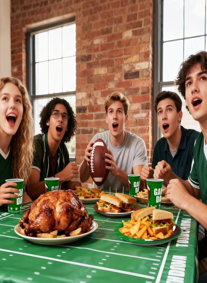 BAIVV Football Party Decorations Kit for 24 Guests - 99Pcs Tableware with Dinner Plates, Dessert Plates, Cups, Napkins, Tablecloth & Banner, Supplies and Favors for Birthday, Tailgate, Game Day - Image 4