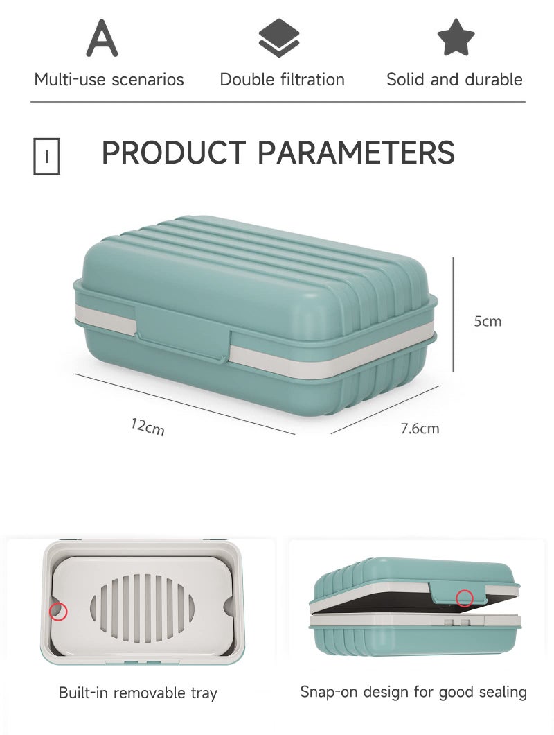 Doter Travel Soap Holder with Lid - Draining Soap Box for Shower -Compact Travel Soap Case Leak-Proof Design for Camping, Hiking, Gym & Outdoor Use | Keeps Soap Dry & Hygienic - Image 5