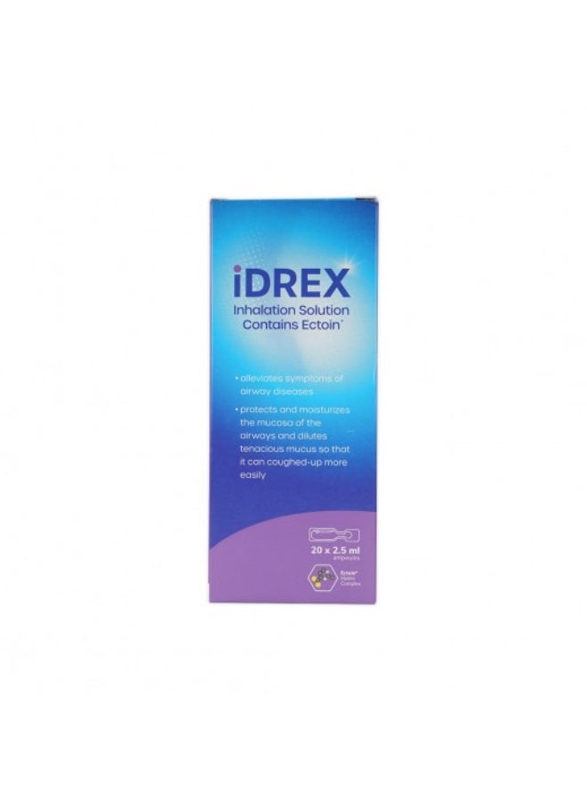iDREX Inhalation Solution, 2.5ml Ampoules, Pack of 20