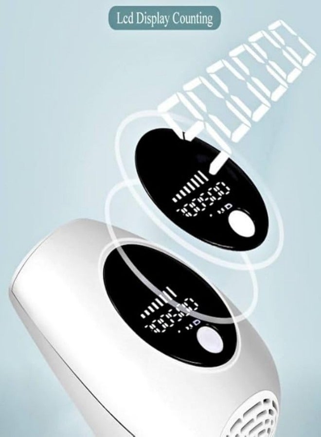 DUNISO إزالة الشعر بالليزر، جهاز إزالة الشعر الكهربائي المحمول 900000 ومضة، جهاز إزالة الشعر بالضوء النبضي المكثف، ماكينة حلاقة كاملة للجسم بدون ألم للاستخدام المنزلي، 8 مستويات طاقة، مناسبة للوجه والجسم بالكامل - Image 4