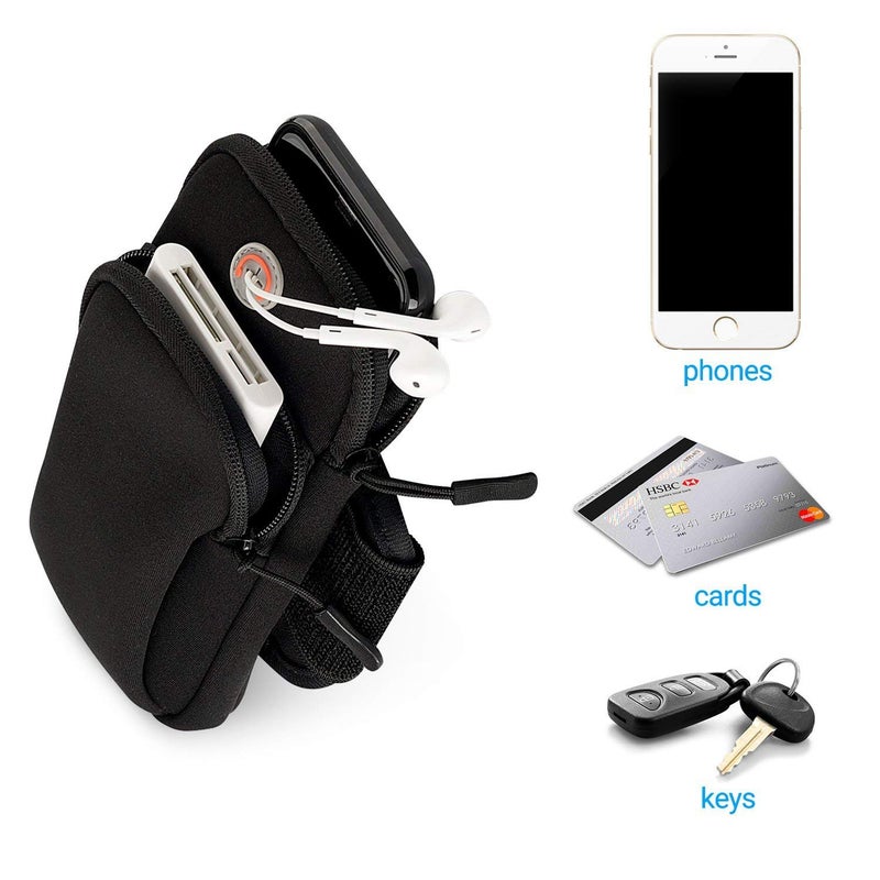 Ceuta ® Sports Armband/Arm Belt - Universal Waterproof Hand Fitness Mobile Case for Running Hiking Jogging and Gym Activities for All Mobile Phones Size Upto 6" inch Black - Image 5