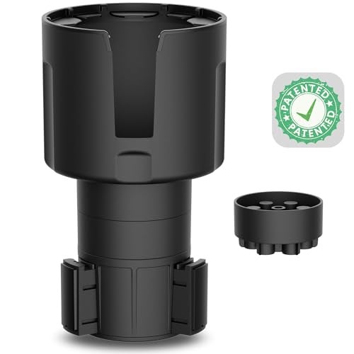 Swigzy Car Cup Holder Expander (Long Base) - Adjustable Expandable Insert Extender, Automotive Adapter Holds Hydro-Flask, Yeti, Nalgene, Large (32 40 oz) Water Bottles, Big Drinks - Universal - Image 1