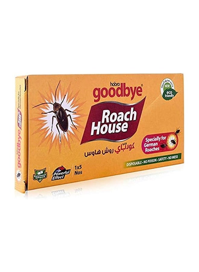 5-Pieces Roach House Cockroach and Insect Glue Traps Pack of 10