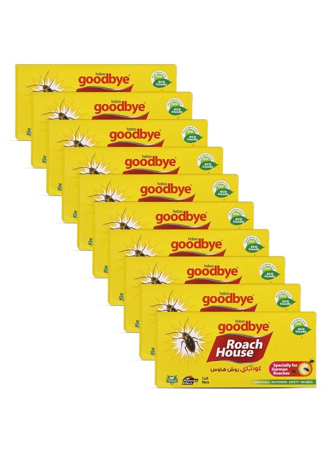 5-Pieces Roach House Cockroach and Insect Glue Traps Pack of 10
