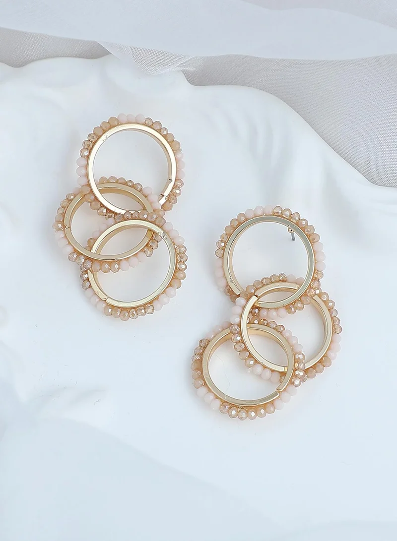 سوهي حلق مجوهرات صناعي بتصميم حلقة خرز متدلية