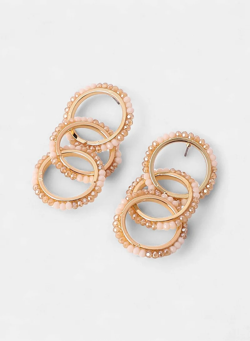Sohi  Women's The Bead-Loopcircular Drop Earrings for Women | Best Price UAE