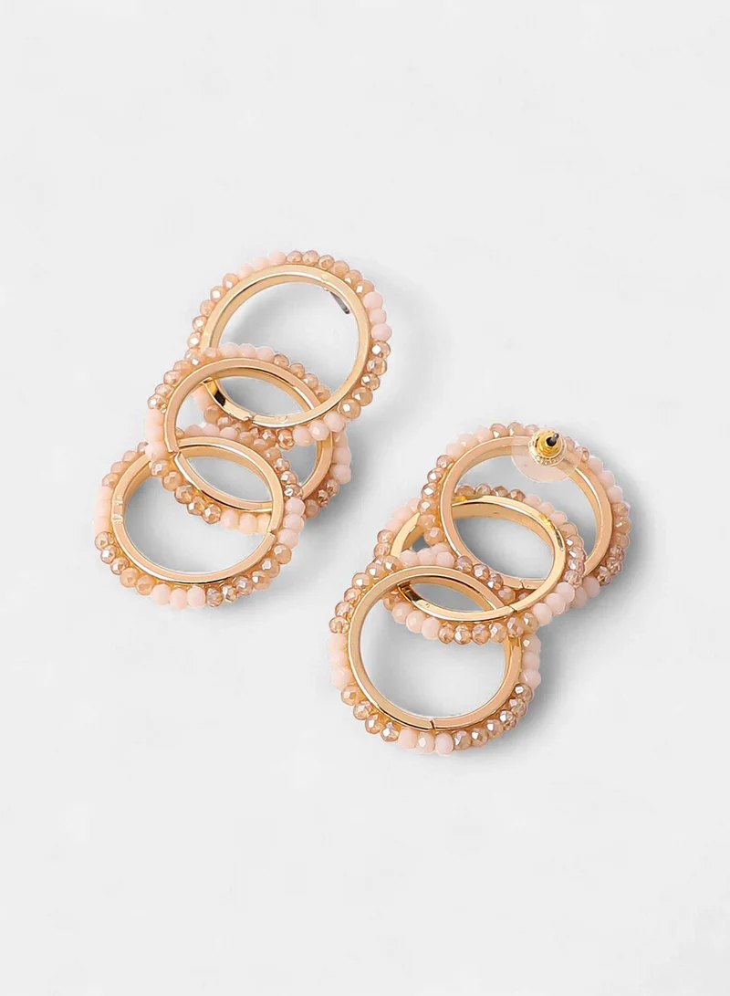 Sohi  Women's The Bead-Loopcircular Drop Earrings for Women | Best Price UAE