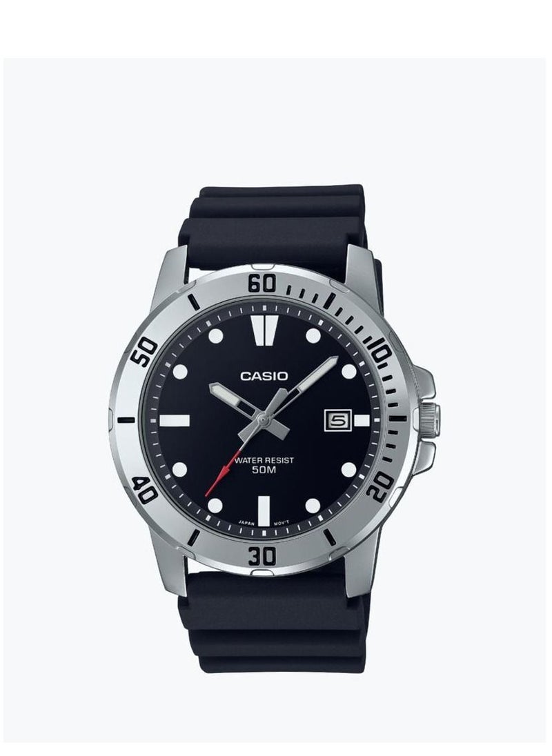 CASIO - Casio Enticer Analog Black Dial Men's Watch MTP-VD01-1EVUDF - Image 1