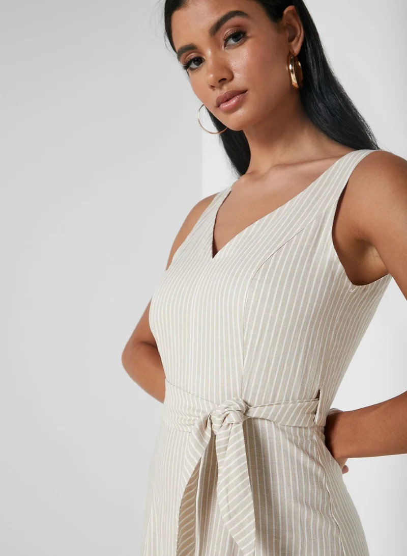 MANGO Tie Waist Dress