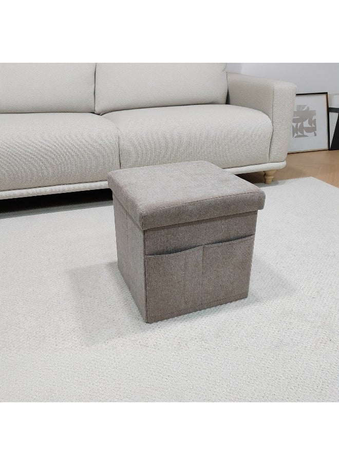 Franco Fabric Folding Ottoman with Storage
