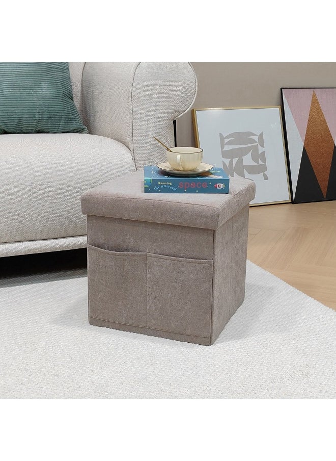 Franco Fabric Folding Ottoman with Storage
