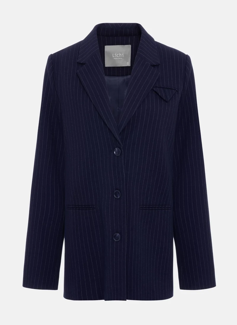 Lichi Single-breasted jacket with slim stripes