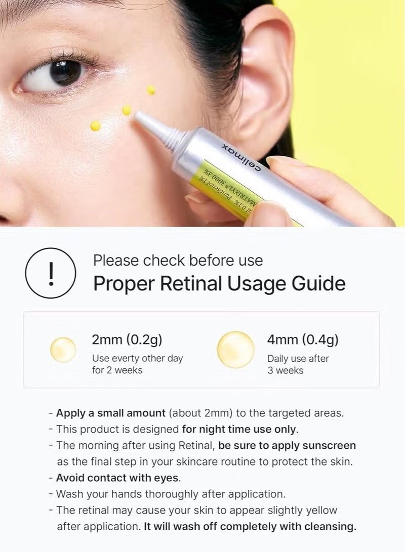 celimax The Vita A Retinal Shot Tightening Booster | with Liposomized Retinal, Matryxyl, Pore Minimizer, Wrinkles & Fine Lines, Firmer Skin, 15ml - Image 3