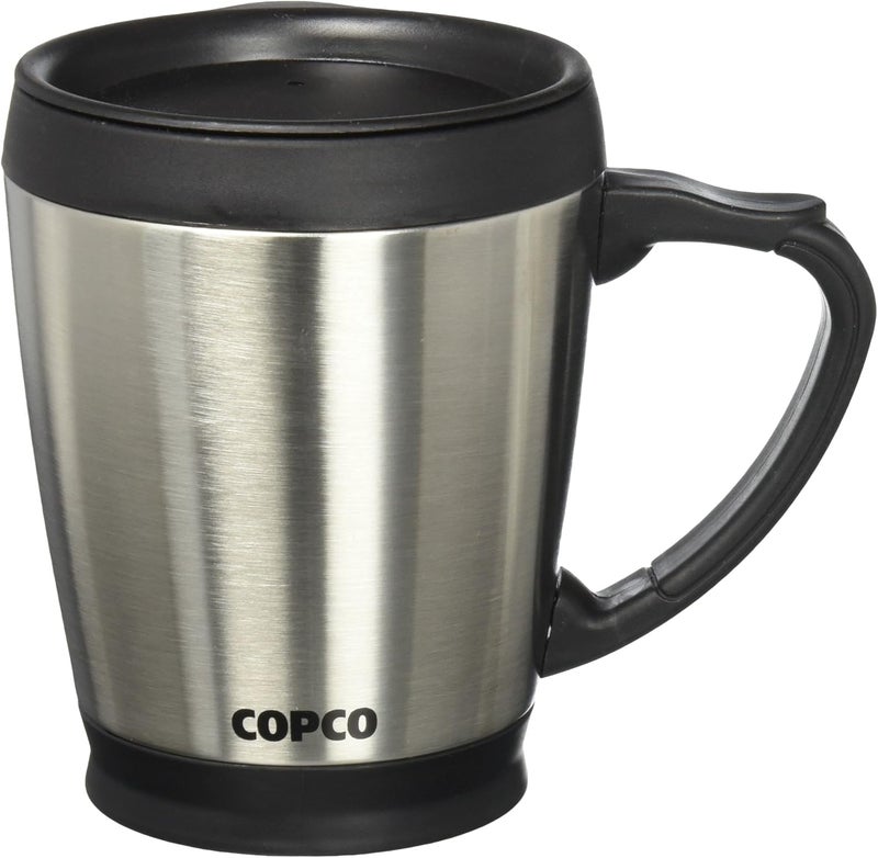 Wilton Copco Double Wall Stainless Steel Coffee Mug  16 oz Insulated Travel Mug with ScrewOn Lid SpillProof Durable Handle  Ideal for Coffee Tea Office Home Dishwasher Safe Hot Beverage Mug - Image 1