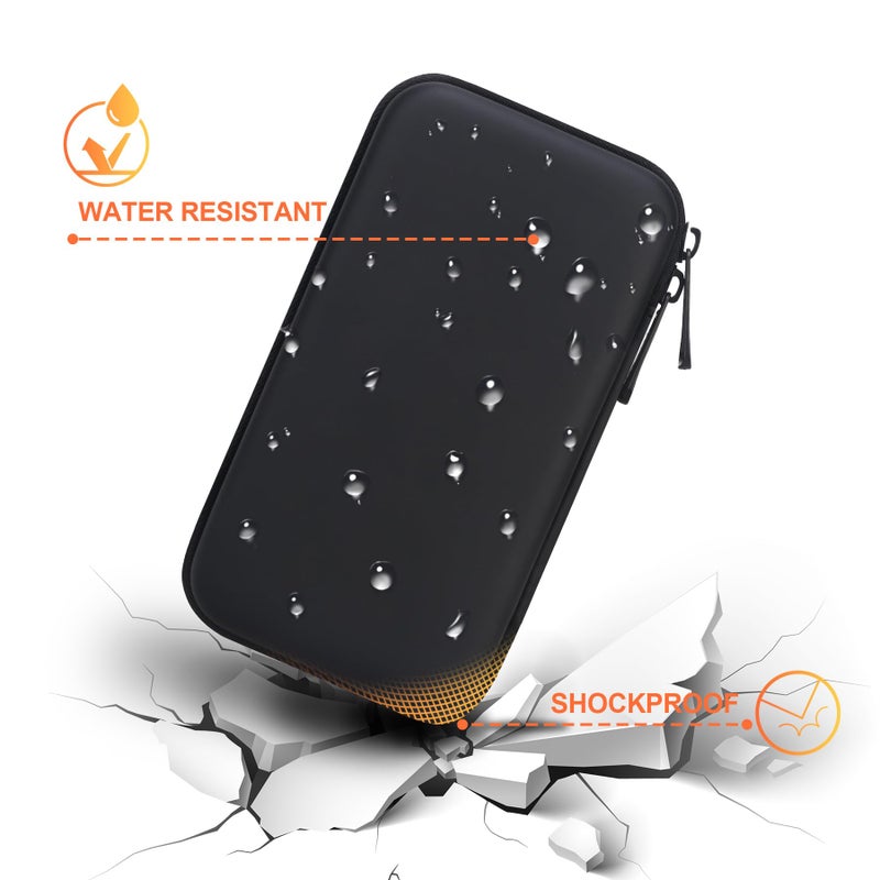 BOVKE EpiPen Carrying Medical Case, Diabetic Supplies Holder for 2 Epi Pens, Auvi Q Injectors, Epi Trainer, Inhaler, Nasal Spray, Allergy Meds Emergency Use, Black - Image 5