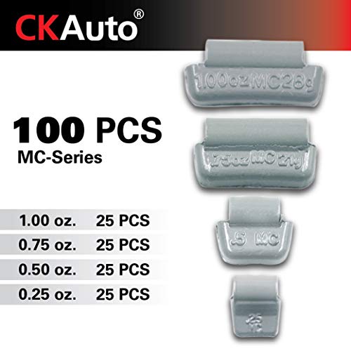 CKAuto MC-Series Coated 0.25oz, 0.5oz, 0.75oz, 1.0oz Lead Clip on Wheel Weight Assortments, 25Pcs/ Style, Total 100Pcs/Box - Image 3