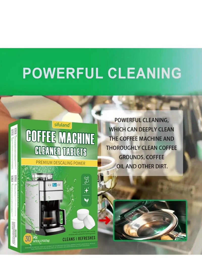 Coffee Machine Cleaner Descaler Tablets - 30 Count, Food-grade Automatic Coffee Machine Cleaning Descaling Tablet Tea Cup Descaling Tablets  - Image 3