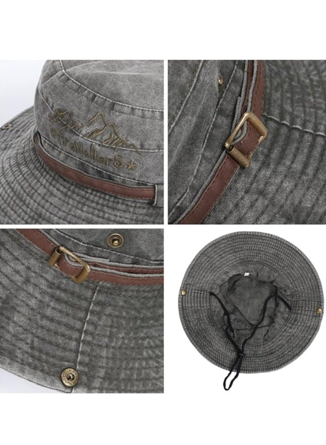 أوزيغالور مقبع الحماية من الأشعة UV للرجال والنساء ، قبعة الزراعة ، قبعة المشي الخارجي المطوية السفاري القابلة للطيء - Image 4