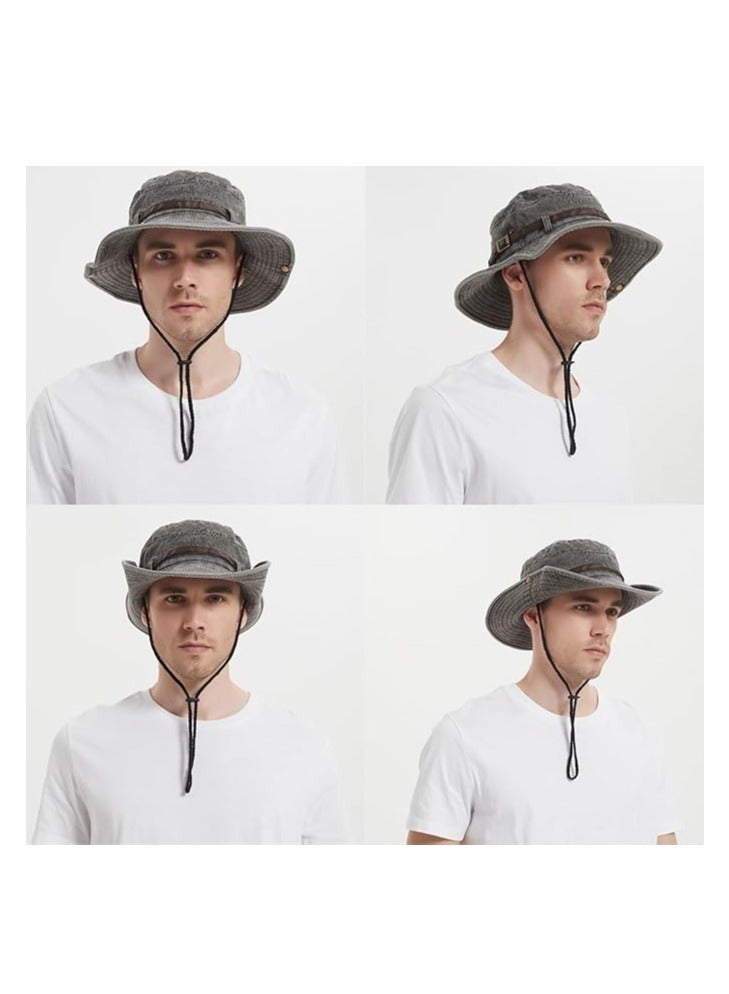 أوزيغالور مقبع الحماية من الأشعة UV للرجال والنساء ، قبعة الزراعة ، قبعة المشي الخارجي المطوية السفاري القابلة للطيء - Image 2