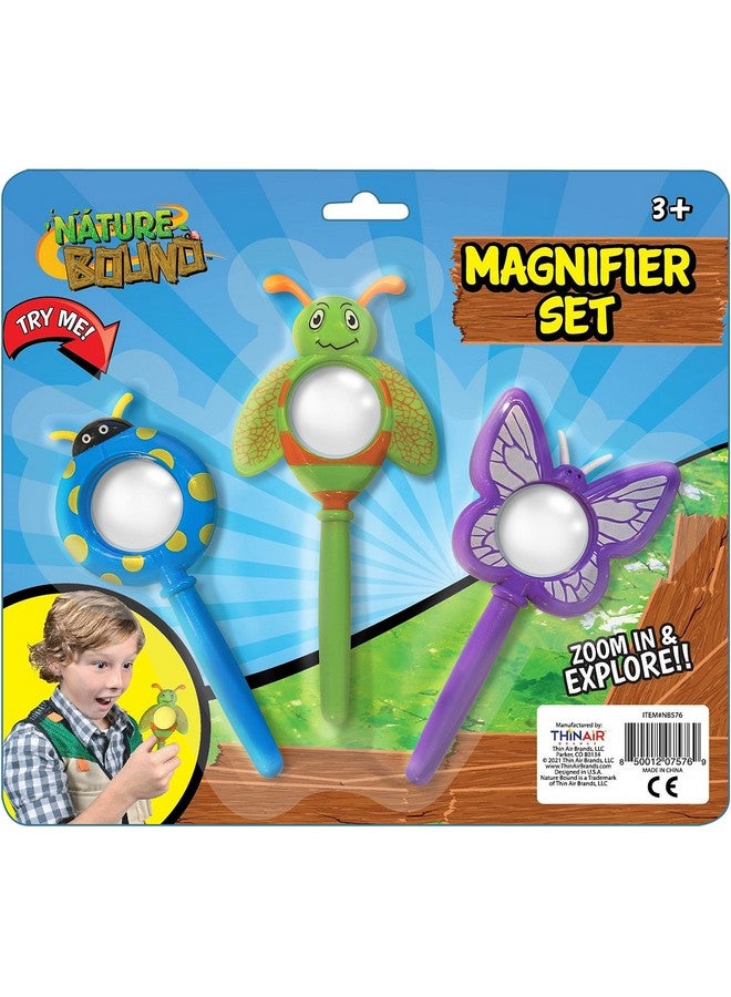 Nature Bound Magnifying Glass, Set Of Three, With Shatterproof Lens For Boys And Girls - Image 1
