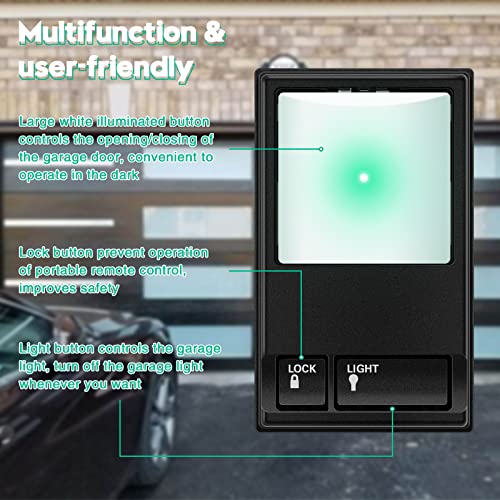 briidea Garage Door Opener Control Panel, Multi-Function Wall Keypad Button Replacement for 78LM, Wired - Image 3