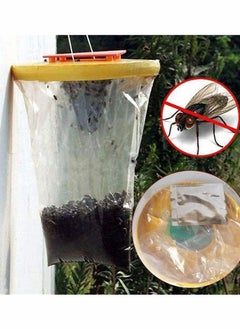 Excefore Fly Catcher, 2 Pack FlyTrap Outdoor Hanging Disposable Ranch Fly Trap Catcher Bag with Fly Bait, Fly Killer Repellent for Outdoor Garden, Farm, Horse Barn  - Image 2