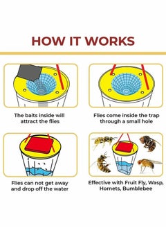 Excefore Fly Catcher, 2 Pack FlyTrap Outdoor Hanging Disposable Ranch Fly Trap Catcher Bag with Fly Bait, Fly Killer Repellent for Outdoor Garden, Farm, Horse Barn  - Image 4