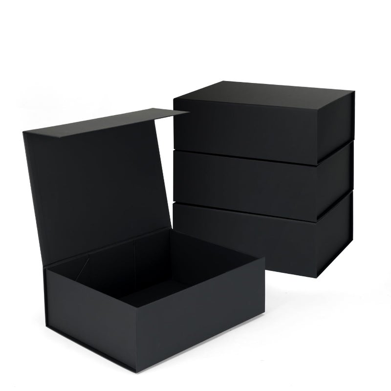 Edenseelake 12x9x4 Inch Black Gift Boxes with Magnetic Closure Lids for Presents, Wedding, Valentineâ€™s Day, Fatherâ€™s Day, Birthday - Image 1
