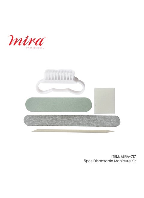 Mira Disposable Manicure Pedicure 5 Pcs Tools Set