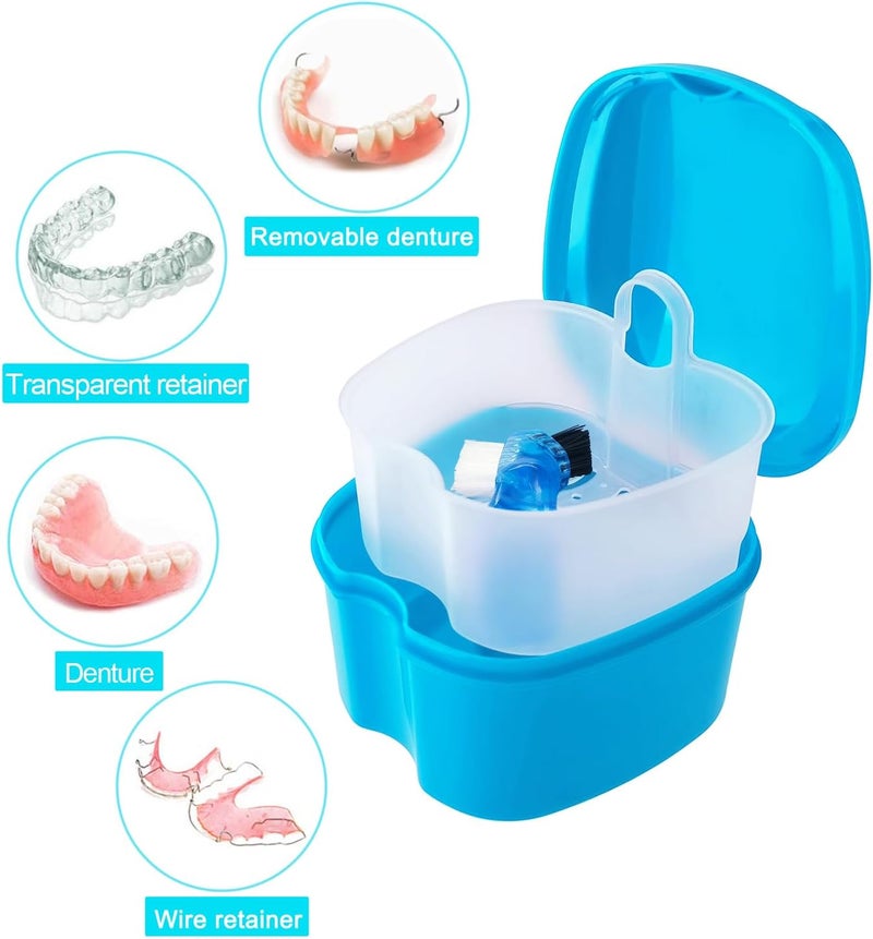 Pink Denture Cup - Leakproof Seal Denture Bath for Daily Oral Hygiene Bathroom Use - Image 2