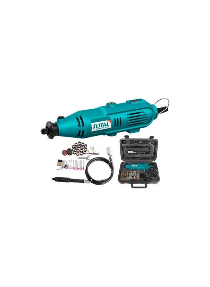 TOTAL Mini Grinder 130W Variable Speed Rotary Tool Kit with 100 Accessories & Flexible Shaft TG501032 - Image 3