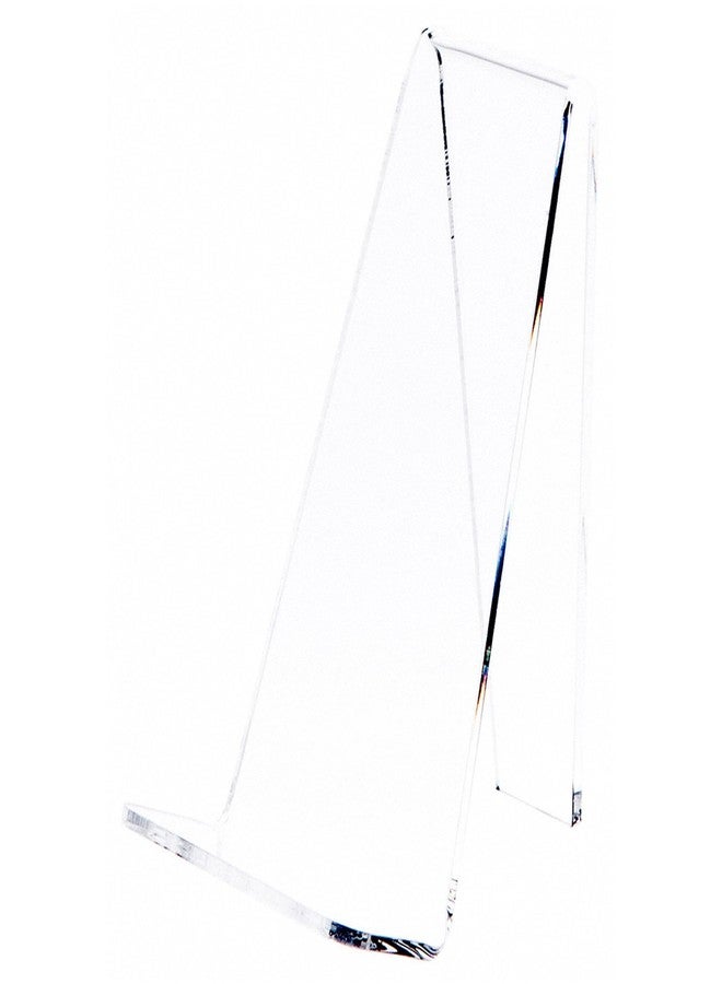 Plymor Clear Acrylic Book Easel with 1.25" Flat Ledge, 2.375" W x 3.25" D x 4" H (2 Pack)