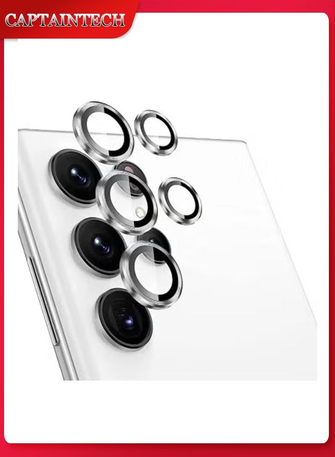 Captaintech Galaxy S24 Ultra Camera Lens Protector (1 Pack) – Tempered Glass Cover with Metal Ring | Ultra-Thin, Scratch-Resistant Shield - Image 1