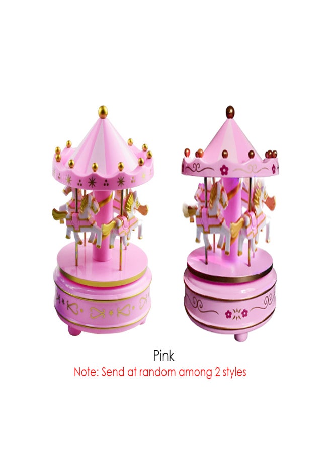 Carousel Music Box 4-Horse Rotating Baby Musical Toy Christmas Gifts Birthday Presents for Girls Kids Children Daughter Friends  - Image 2