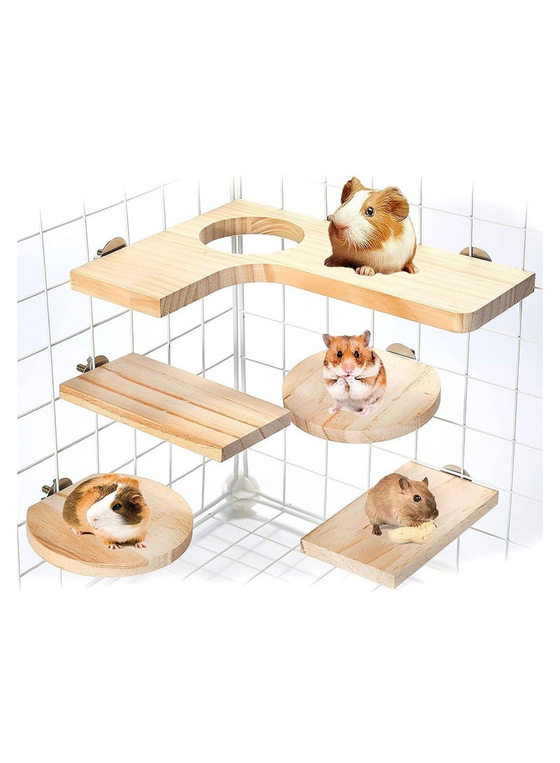 Cool Baby 5PCS Parrot Hamster Chinchilla Squirrel Springboard Step Set Natural Wooden Pedal Wooden Platform for Small Animal  - Image 1