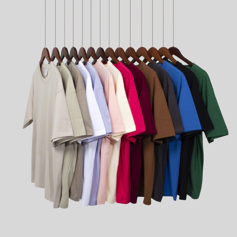 220G Combed Cotton Short-Sleeve Summer T-Shirt For Men, Loose Fit, Round Neck, Drop Shoulder, Solid Color Base Shirt For Women, Simple Style - Image 2