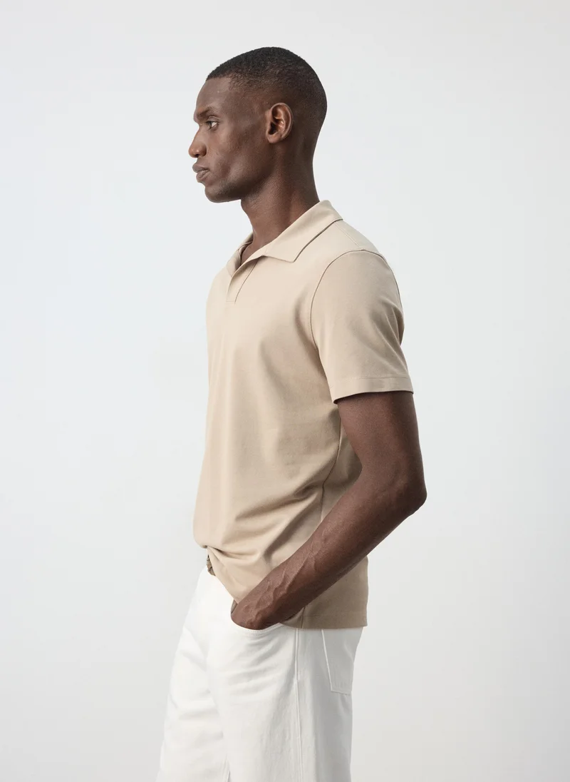 Mango Man 07-ARENA Slim Fit Cotton Blend Polo Shirt for Men | Best Price UAE