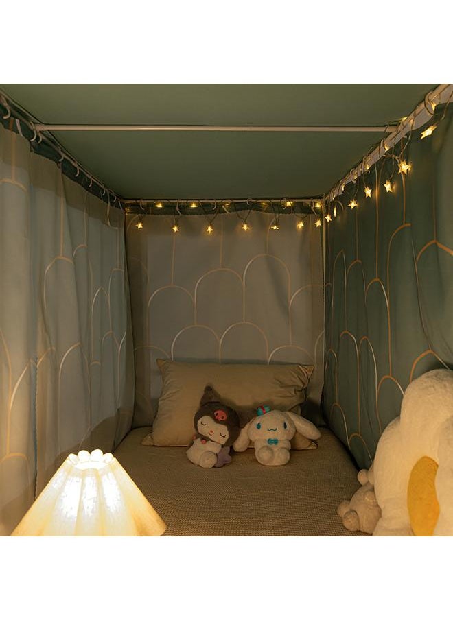 Bluejw - University Dormitory Upper And Lower Bed Curtain Single-person Fully Enclosed Student Shading Bed Curtain Mosquito Net Integrated Bracket Three-door - Image 1